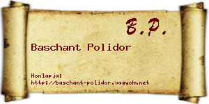 Baschant Polidor névjegykártya
